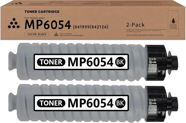 Main image of Ennovor DRAWN 2 Pack Compatible MP 6054 841999 / 842126 Black Toner Cartridge Replacement for Ricoh MP 5054SP 6054SP 4054SP Printer Toner