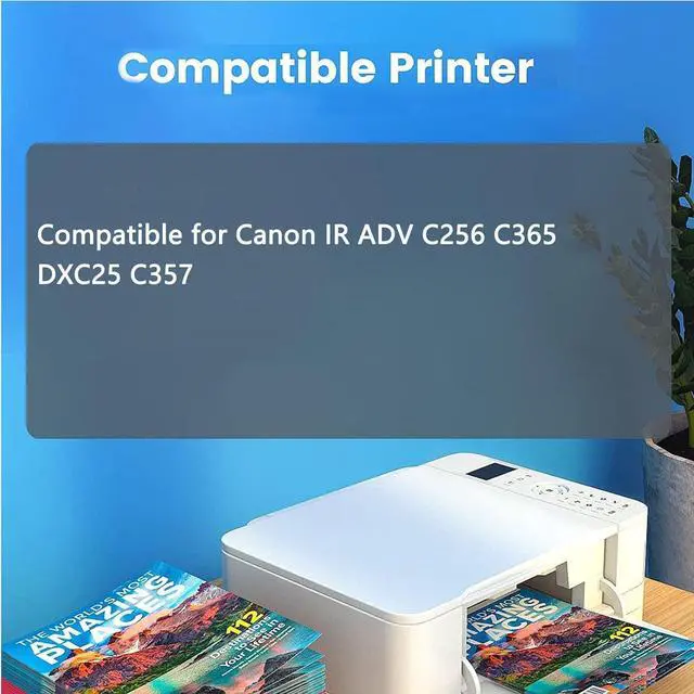 Alt view image 2 of 7 - Ennovor GPR58 Compatible for Canon GPR-58 Drum Unit 80000 Pages High Yield Replacement for Canon IR ADV C256 C365 DXC25 C357 Printer,Cyan-1 Pack