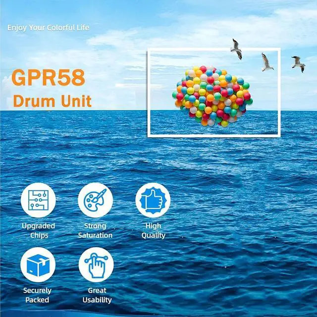 Alt view image 4 of 7 - Ennovor GPR58 Compatible for Canon GPR-58 Drum Unit 80000 Pages High Yield Replacement for Canon IR ADV C256 C365 DXC25 C357 Printer,Cyan-1 Pack