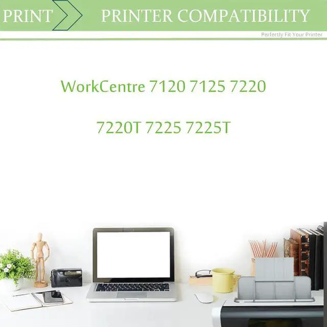 Alt view image 3 of 7 - Ennovor 013R00657 013R00658 013R00659 013R00660 Drum Cartridge Suitable for Xerox WorkCentre 7120 7125 7220 7220T 7225 7225T Printer, Imaging Drum Unit Black