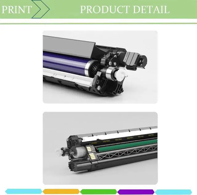 Alt view image 4 of 7 - Ennovor 013R00657 013R00658 013R00659 013R00660 Drum Cartridge Suitable for Xerox WorkCentre 7120 7125 7220 7220T 7225 7225T Printer, Imaging Drum Unit Black