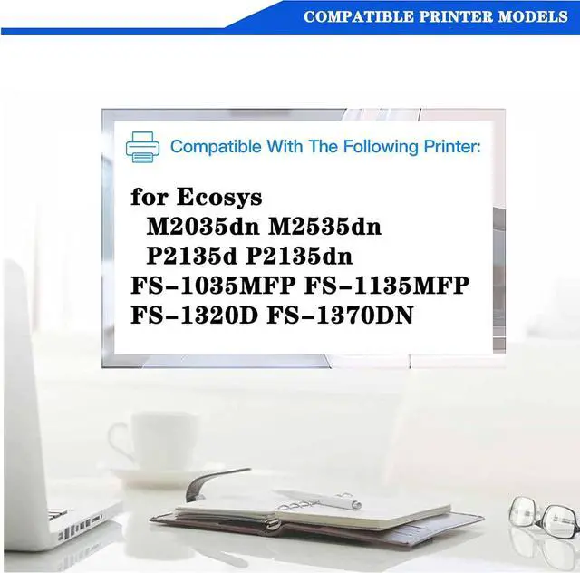 Alt view image 2 of 7 - Ennovor DK-170 302LZ93061 Black Drum Unit Replacement Compatible for Kyocera M2035dn M2535dn P2135d P2135dn FS-1035MFP FS-1135MFP FS-1320D FS-1370DN Printer 1Pack
