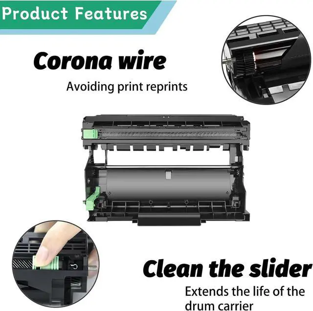 Alt view image 4 of 7 - Ennovor DR2455 Drum Unit Replacement Compatible for Brother HL-L2375DW HL-L2385DW DCP-L2550DW DCP-L2535DW MFC-L2715DW MFC-L2750DW Printer 1 Black