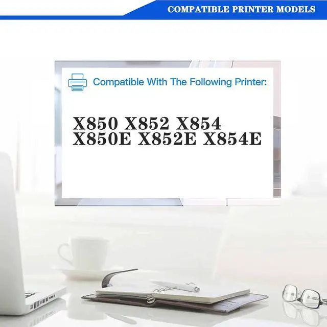 Alt view image 2 of 7 - Ennovor QUNINE Compatible Drum Unit for Lexmark X850H22G Black Photo Conductor Kit, Large Capacity Work with X850 X852 X854 X850E X852E X854E Printer, High Yield 60,000Pages 2Pack