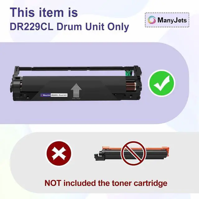 Alt view image 5 of 7 - Ennovor DR229CL Compatible Drum Unit Replacement for Brother DR-229CL DR229 Use for HL-L3295CDW HL-L3300CDW MFC-L3720CDW HL-L3220CDW MFC-L3780CDW HL-L3280CDW MFC-L3765CDW Printer (1Black, NOT Toner)