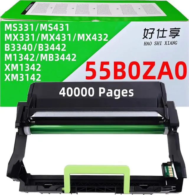 Main image of Ennovor 55B0ZA0 Imaging Unit Drum Unit Replacement for Lexmark MS331 MS431 MX331 MX431 MX432 B3340 B3442 MB3442 M1342 XM1342 XM3142 Laser Printer (550ZA0-1Pack-40000Pages)