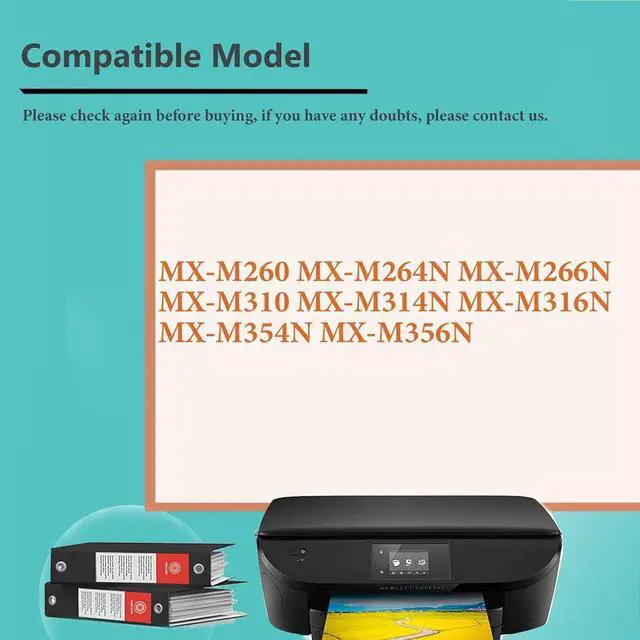 Alt view image 2 of 6 - Ennovor Imaging Drum Unit for Sharp MX-M260 MX-M264N MX-M266N MX-M310 MX-M314N MX-M316N MX-M354N MX-M356N Printer, MX-312NR OPC Drum Only