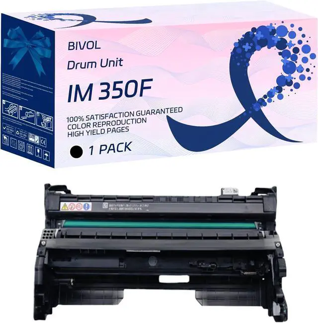 Main image of Ennovor IM 350F Drum Unit Compatible for Ricoh IM 350F IM 430F IM 430Fb P 501 P 502 Printers, with Chip, High Yield 40000 Pages, Vivid Colors (Black)