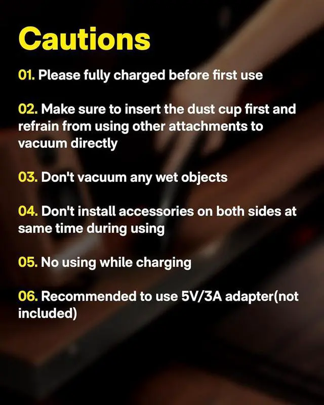 Alt view image 7 of 7 - Ennovor HOTO Handheld Vacuum Cleaner Cordless, Desk Vacuum Cleaner Compressed Electric Air Duster 15000Pa Suction, 4-in-1 Portable Vortex Vacuum Dust Buster Air Blower for Computer, Keyboard