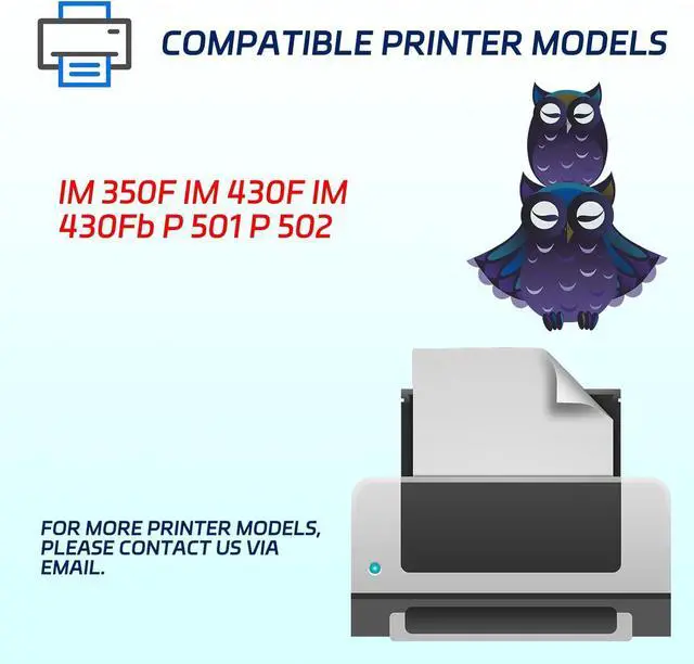 Alt view image 2 of 7 - Ennovor IM 350F Drum Unit Compatible for Ricoh IM 350F IM 430F IM 430Fb P 501 P 502 Printers, with Chip, High Yield 40000 Pages, Vivid Colors (Black)