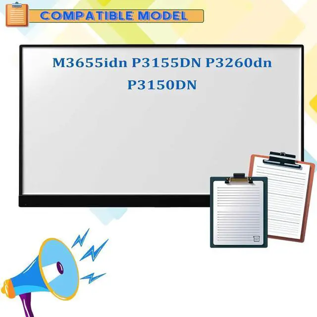 Alt view image 2 of 7 - Ennovor Compatible for Kyocera M3655idn P3155DN P3260dn P3150DN Printer, High Yield DK-3190 Black Drum Unit Replacement, blue