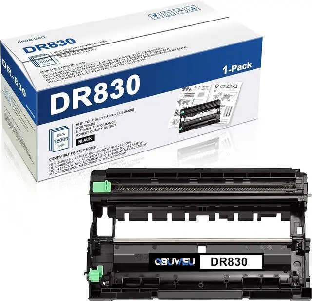 Main image of Ennovor DR830 Drum Unit Replacement for Brother DR-830 Drum DR 830: Work with HL-L2460DW DCP-L2640DW HL-L2405W HL-L2400D HL-L2480DW MFC-L2820DW Printer (1-Pack, Not Toner)