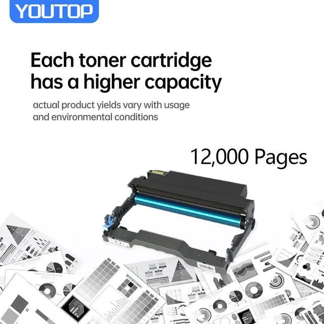 Alt view image 2 of 6 - Ennovor 1PK B220Z00 B2236 Drum Unit Imaging Unit High Yield (12,000 Pages) Compatible for B2236dw, MB2236adw, MB2236adwe Printer (Not Included Toner)