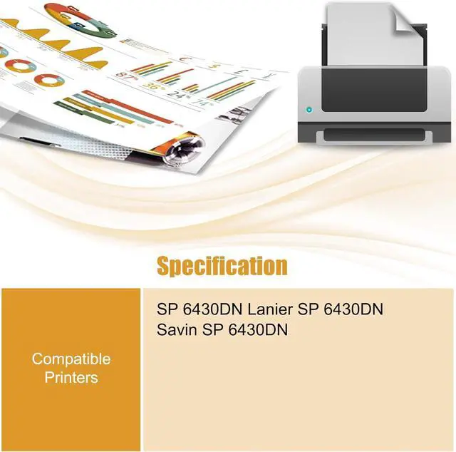 Alt view image 2 of 7 - Ennovor SP6430 Drum Unit Compatible for Ricoh SP 6430DN Lanier SP 6430DN Savin SP 6430DN Printers, with Chip, High Yield 25000 Pages, High-Definition Printing (Black)