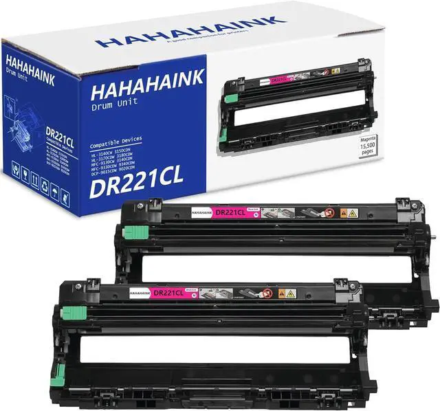 Main image of Ennovor 2 Pack DR221CL Magenta High Yield Drum Unit Replacement for Brother HL-3140CW 3150CDN 3170CDW 3180CDW MFC-9130CW 9140CDN 9330CDW 9340CDW DCP-9015CDW 9020CDN Printer