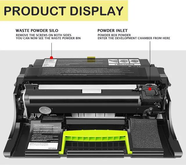 Alt view image 2 of 6 - Ennovor 56F0Z00 Imaging Unit Compatible with Lexmark MS321 MS421 MS521 MS621 MS622 MX321 MX421 MX522 MX622 MB2328 MB2442 XM1242 XM1246 Printer