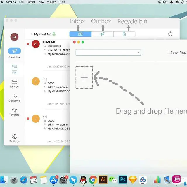 Alt view image 2 of 4 - Ennovor Windows PC Fax Over Fax Line CimFAX A5 Fax Server Send & Receive Remotely Paperless Fax Machine/Online Fax Get Fax on Phone