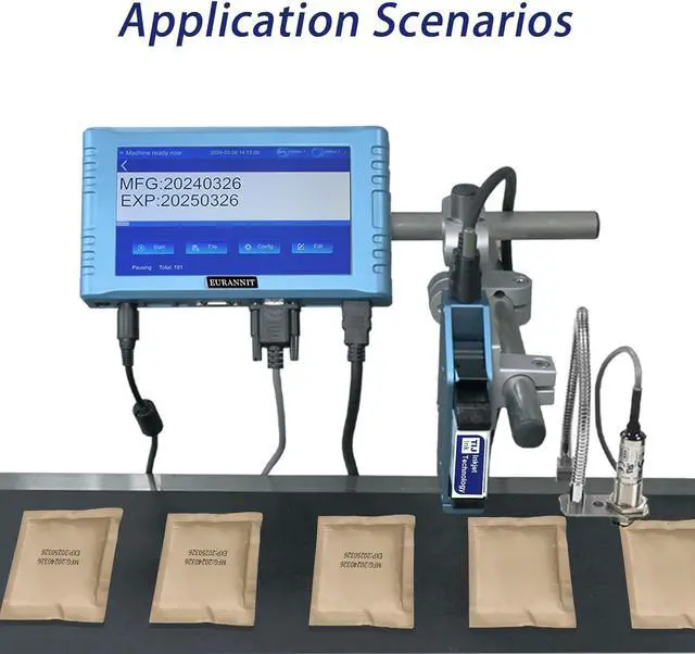 Alt view image 6 of 7 - Ink Cartridge 0.5" for 260E Automatic Inkjet Coding Machine, 42ml Quick Dry Solvent Original ER520 Ink, 0.5inch/12.7mm Printing Height, Yellow