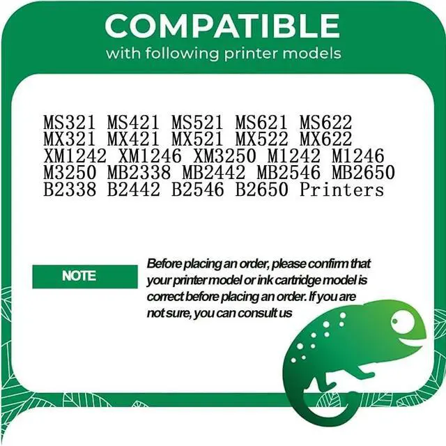Alt view image 2 of 7 - Ennovor Compatible Drum Unit Replacement for Lexmark 56F0Z0E, High Yield work with MS321 MS421 MS521 MS621 MS622 MX321 MX421 MX521 Printer,60000 pages,Black-3 Pack