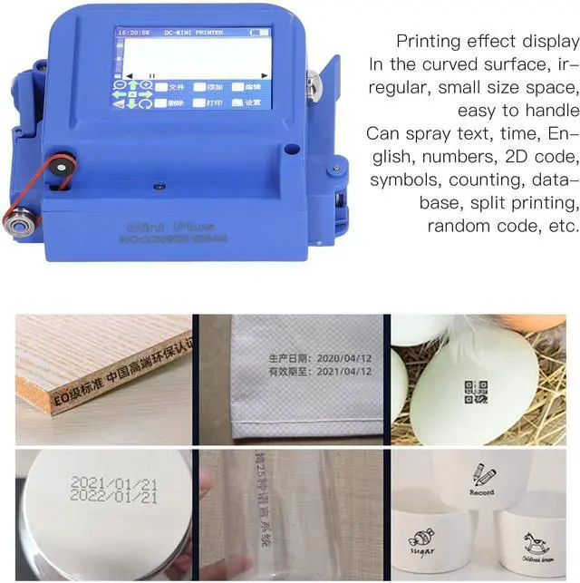 Alt view image 2 of 7 - Ennovor Fafeicy Handheld Inkjet Printer Portable Multilingual HD LED Touch Screen Inkjet Printer