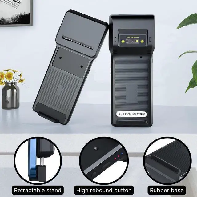 Alt view image 6 of 7 - Ennovor POS XP-P1 Portable Thermal Printer, USB & Bluetooth, 58mm Paper Width, High-Speed Printing, 1D/2D Barcode Scanning, Compatible with Windows, Linux, Android, iOS (Black)