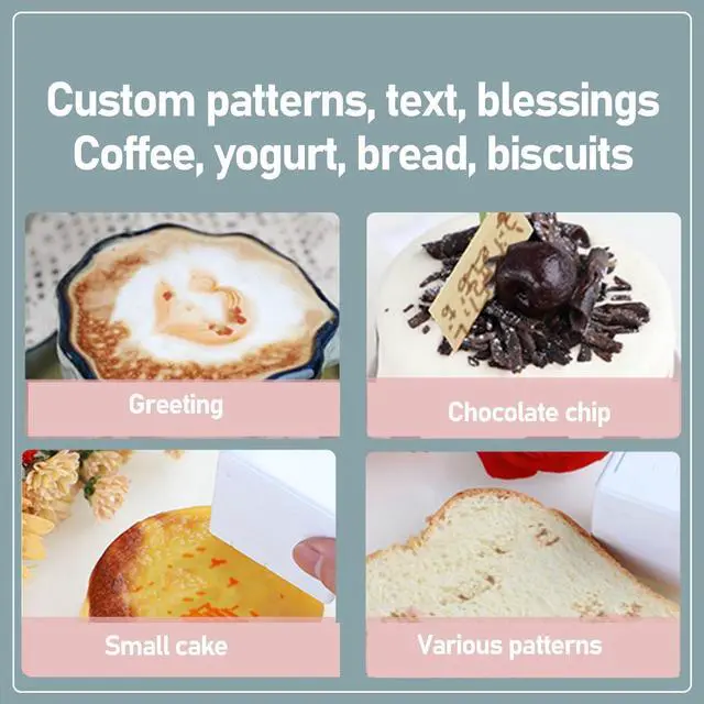 Alt view image 4 of 7 - Ennovor Walfront Handheld Food Print Pen Portable Mini Food Grade Inkjet Printer with Roller Sensor Technology, for Customizing Images on Desserts, Cakes and Drinks