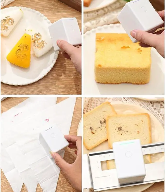 Alt view image 7 of 7 - Ennovor Walfront Handheld Food Print Pen Portable Mini Food Grade Inkjet Printer with Roller Sensor Technology, for Customizing Images on Desserts, Cakes and Drinks