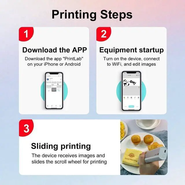 Alt view image 2 of 7 - Ennovor Portable Inkjet Printer,Mini Handheld Protable Coffee Print, Cakesfood Printer,Digital Inkjet Photo Print Pen,for Bread Coffee Art Cooking(Brown)