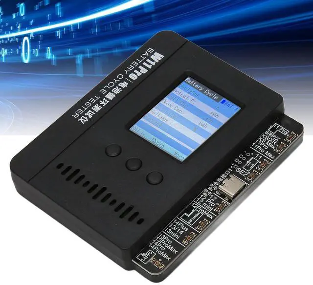 Alt view image 3 of 7 - Ennovor Small Battery Tester, Low Power Plug and Play Supports Dual Operation Mode Battery Cycle Tester 1.8 Inch TFT Screen Professional for Phone Batteries (US Plug)