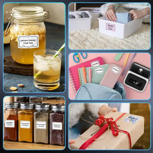 Alt view image 7 of 7 - Ennovor Phomemo M250 3 Inch Label Maker Machine with Tape, 2025 Upgrade Portable Barcode Label Printer for Business, Home, Logo Label, Thermal Address Label Maker with 100 Labels, 40x30mm