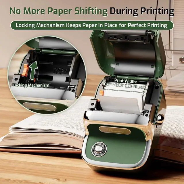 Alt view image 2 of 6 - Ennovor Phomemo M150 Label Maker, Bluetooth Thermal Label Maker Machine with Tape, Upgrade Mini Thermal Label Printer for Barcode, Address, Mailing, Compatible with Phone & PC