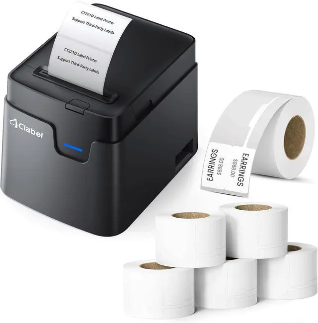 Main image of Ennovor CLABEL 221D Desktop Bluetooth Label Printer with 1 Roll Jewerly Labels