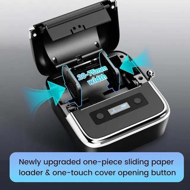 Alt view image 5 of 7 - Ennovor Phomemo M250 3 Inch Label Maker Machine with Tape, 2025 Upgrade Portable Barcode Label Printer for Business, Home, Logo Label, Thermal Address Label Maker with 100 Labels, 40x30mm