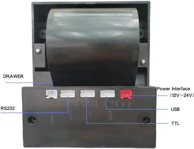 Alt view image 5 of 7 - Ennovor Thermal Label Printer Serial Port TTL/RS232 Sticker Printing Module Thermal Label Printer with Automatic Paper Cutting