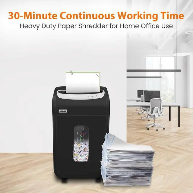 Alt view image 7 of 7 - Ennovor 25-Sheet Paper Shredder for Home Office Heavy Duty Cross Cut Paper Shredder for Home Office,Document Shredding Machine with 58dB,Shred CD/Card with 7.9-Gal Bin,AUTO Jam Proof
