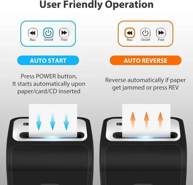 Alt view image 7 of 7 - Ennovor Paper Shredder for Home Office,VidaTeco 14-Sheet 60-Mins Micro Cut Shredder with US Patented Blade,Shred Card/CD/Clip/Staple,for Home Use Heavy Duty,AUTO Jam Proof,5.3-Gallon Pullout Bin(ETL)