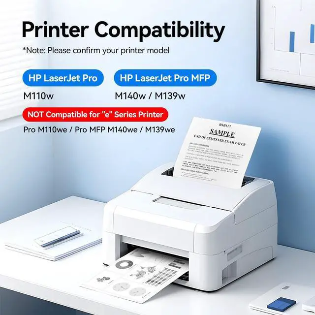 Alt view image 2 of 7 - Ennovor 141A Toner Cartridges (Black 2-Pack with Chip) - Replacement for HP 141A W1410A Toner Cateridge - Compatible with Laserjet M110w MFP M139w M140w Printer