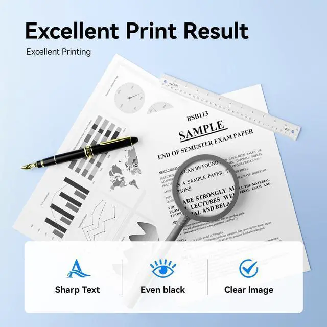 Alt view image 7 of 7 - Ennovor 141A Toner Cartridges (Black 2-Pack with Chip) - Replacement for HP 141A W1410A Toner Cateridge - Compatible with Laserjet M110w MFP M139w M140w Printer