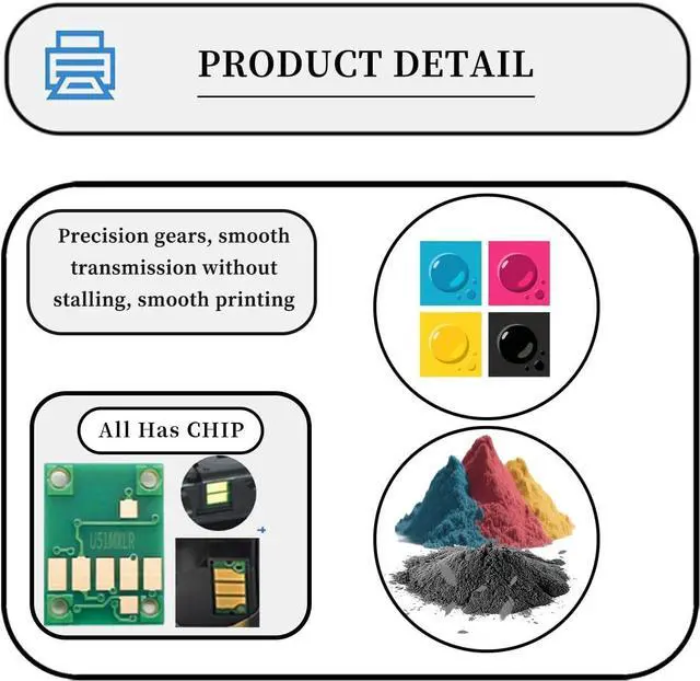 Alt view image 4 of 7 - Z7Y82A Developer Unit Compatible for HP E77830dn E77830z MFP Printers 2Packs