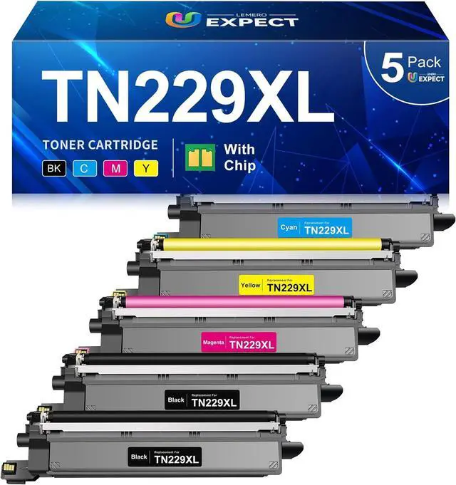 Main image of TN229XL TN229 High Yield Toner Compatible Replacement for Brother TN229XL TN229 Toner Cartridges for HL-L3280CDW MFC-L3780CDW MFC-L3720CDW Printer, TN229XLBK/C/M/Y-5 Pack