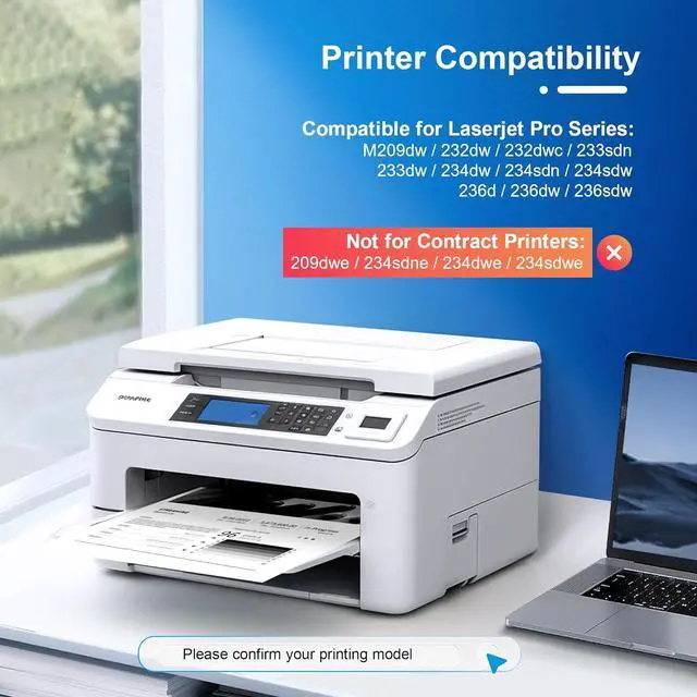 Alt view image 2 of 6 - Ennovor 134A Toner Cartridge Replacement Compatible for 134A Black Toner Cartridge W1340A 134X W1340X for Pro M209dw 232dw 232dwc 233sdn 233dw 234dw 234sdw 236dw 236sdw Series Printer, 2 Packs