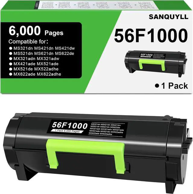 Main image of Ennovor 56F1000 High Yield Toner Cartridge Compatible for Lexmark 56F1000 Toner Cartridge for MS321,MX321,MX421,MX521,MX522,MX622 MS421,MS521,MS621,MS622 Laser Printer [6,000 Pages]
