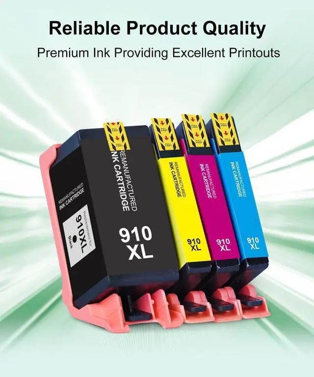 Alt view image 6 of 7 - Ennovor 910XL Ink Cartridges Combo Pack for HP Printers Replacement for HP 910 HP 910XL Ink with HP OfficeJet Pro 8025e 8015e 8028e 8035e 8025 8035 8020 Printers (4 PackBK, CMY)