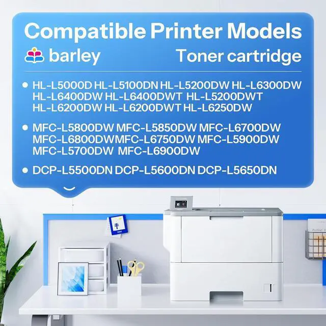 Alt view image 2 of 7 - Ennovor TN820 TN-820 Toner Cartridge Compatible TN820 TN-820 Black Toner Cartridge Replacement for Brother TN820 TN-820 HL-L6200DW MFC-L6800DW MFC-L5900DW MFC-L5850DW Printer Ink (2-Pack).