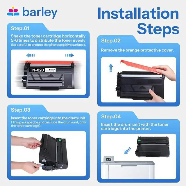 Alt view image 6 of 7 - Ennovor TN820 TN-820 Toner Cartridge Compatible TN820 TN-820 Black Toner Cartridge Replacement for Brother TN820 TN-820 HL-L6200DW MFC-L6800DW MFC-L5900DW MFC-L5850DW Printer Ink (2-Pack).