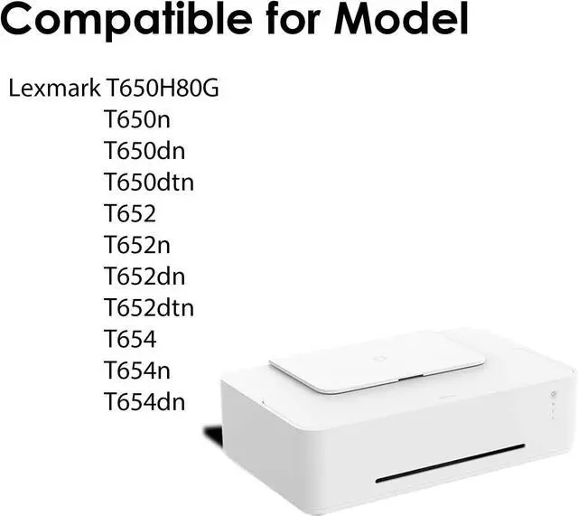 Alt view image 2 of 5 - Ennovor Remanufactured T650H11A T650H21A High Yield Black Toner Cartridge Works for Lexmark T650n T650dn T650dtn T652 T652n T652dn T652dtn T654 T654n T654dn T656 T656dne Printers