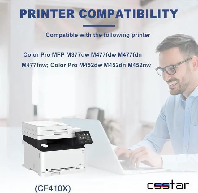 Alt view image 3 of 6 - Ennovor CF410X 410X CF410A 410A Toner Cartridge Compatible Replacement for HP High Yield Works with Pro M477fdw M477fnw M477nw M377dw M452nw M452dn M452dw Printers(Black,Cyan,Magenta,Yellow)