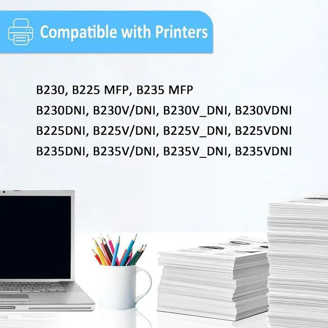 Alt view image 2 of 7 - Ennovor B230 B225 B235 006R04400 Toner Cartridge Remanufactured for Xerox B230 B225 B235 B230DNI B225DNI B235DNI Printer High Capacity 3000 Pages