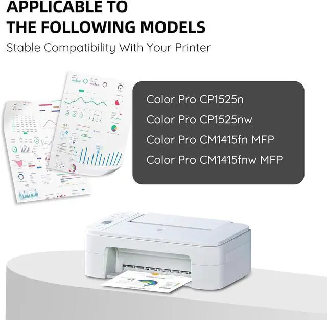 Alt view image 2 of 7 - Ennovor 128A Toner Cartridges 4 Pack High-Yield Replacement for HP 128A Toner Cartridges Work for Color CM1415fn MFP CM1415fnw MFP CP1525n CP1525nw Printer (with Chip)
