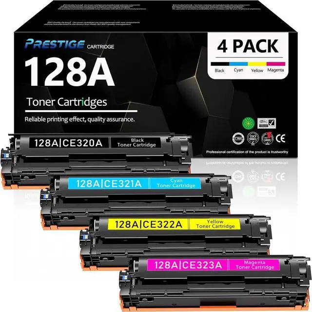 Main image of Ennovor 128A Toner Cartridges 4 Pack High-Yield Replacement for HP 128A Toner Cartridges Work for Color CM1415fn MFP CM1415fnw MFP CP1525n CP1525nw Printer (with Chip)